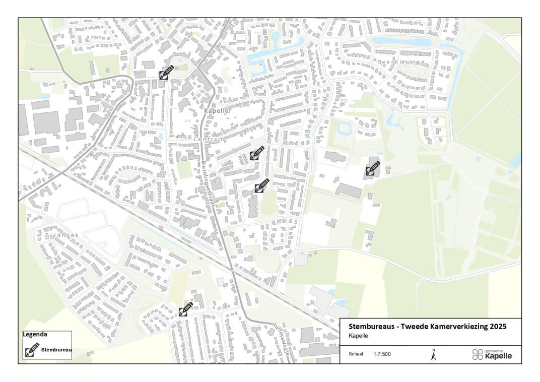 Kaart stembureaus Kapelle