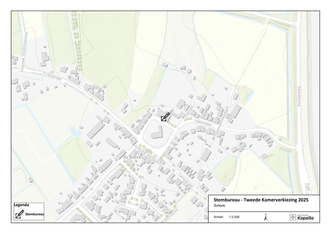 Kaart stembureaus Schore
