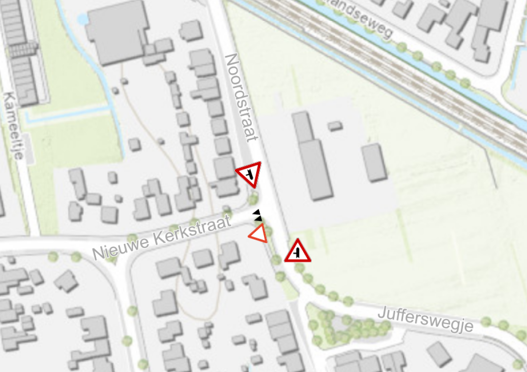verkeerssituatie noordstraat - nieuwe kerkstraat