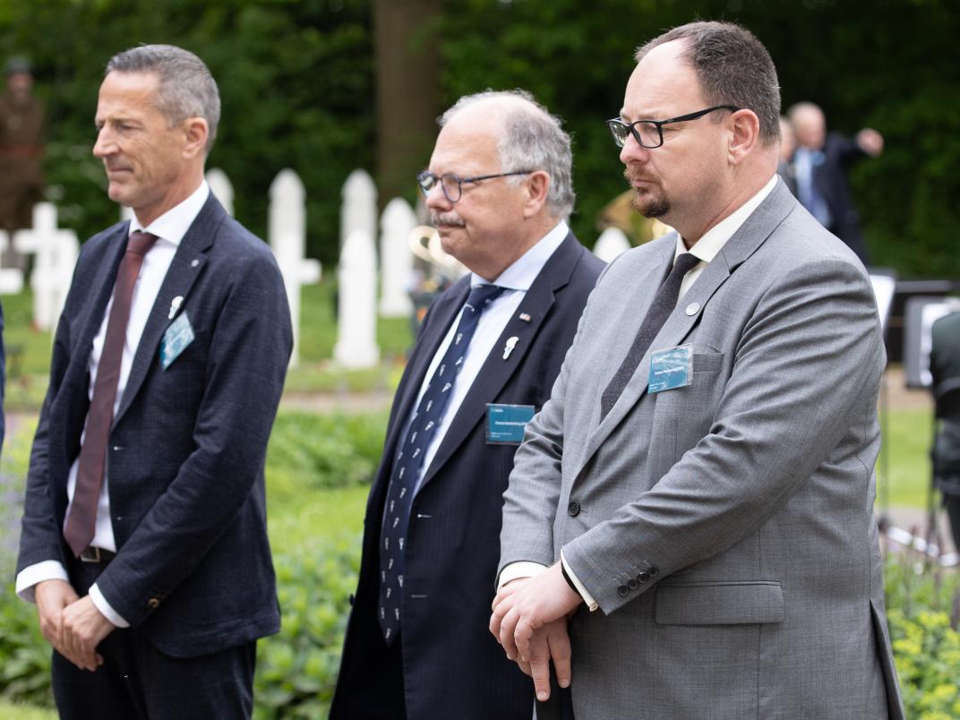 Wethouder Marco Kleppe, wethouder Jon Herselman en wethouder Siwart Mackintosh