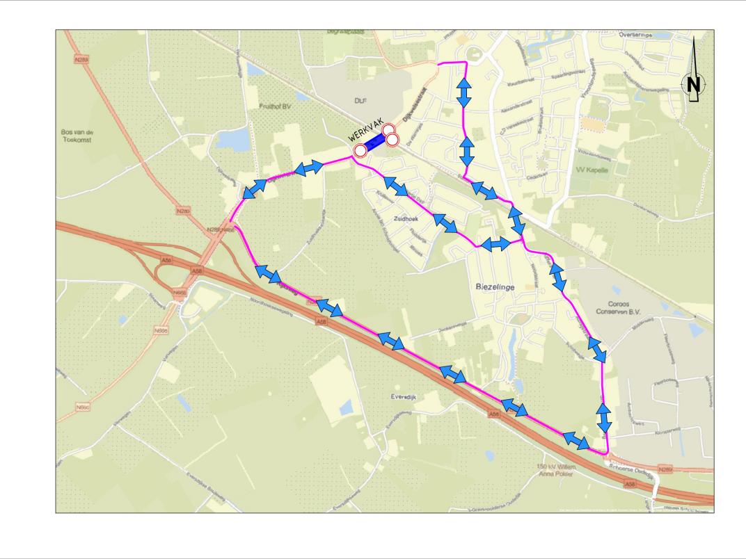 Omleidingsroute Dijkwelseweg + kruising