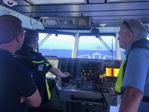 In de stuurhut waterpolitie